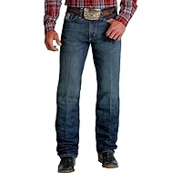 Cinch Western Jeans Mens Slim Straight Whiskers Dark Wash MB98034020