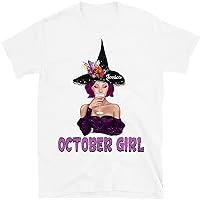Personalized October Girl Witch Birthday Halloween T-Shirt