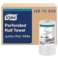 Tork Perforated Paper Roll Towels 2-ply Jumbo Roll Multi-purpose kitchen roll towel 100% recycled paper towels 210 sheets/roll, 12 rolls/case