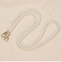 10PCS Pearl Bead Handle DIY Pearl Handle Replacement Chain Straps Bag Chain Handbag Pearls Chains for Bag Crafts Making - 120cm (48