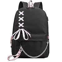 Casual Canvas Backpack Bookbag Daypack School Bag Shoulder Bag Q21