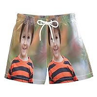 Custom Swim Trunks for Boy,Custom Swim Shorts Kid Customized Swimming Trunks Personalized Swim Shorts
