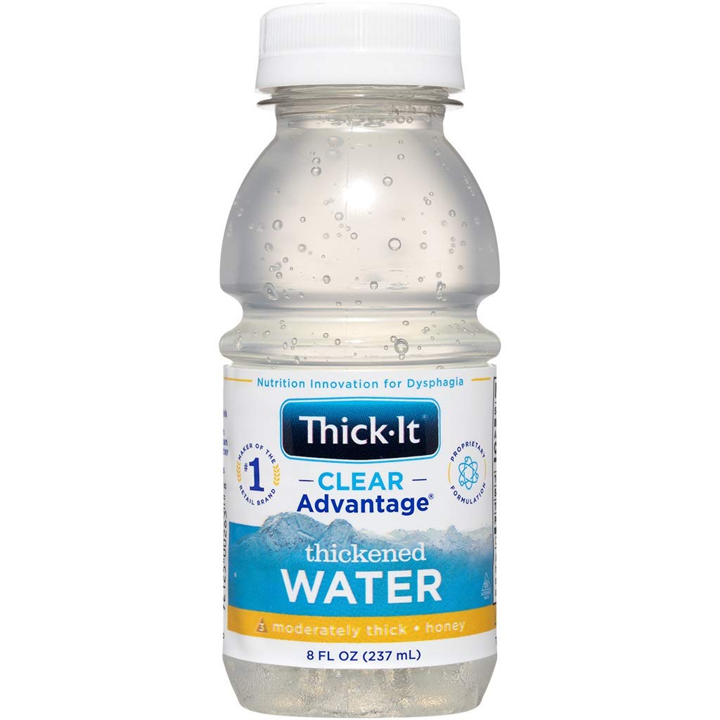 Thick It Clear Advantage Thickened Water - Moderately Thick/Honey, 8 Oz Bottle (Pack of 24)