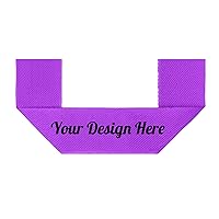 TOPTIE 500Pcs Personalized 100% Woven Sewing Labels Mitre Fold Custom Labels Tags for Clothing, Knitting, Handmade Items-Purple