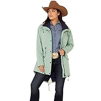 Outback Trading Co Women's Co. Solid Mint Fauna Storm Flap Rain Jacket Light Green