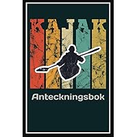 Kajak Anteckningsbok: Tom bok med prickade sidor för idéer och tankar, som skissbok eller ritbok i kompakt format