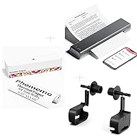 Phomemo M08F Wireless Thermal Printer & 1 Roll A4 Thermal Printer Paper & M08F Printer Holder, Compatible with Smartphone & PC for Travel, Home, Office