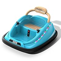 Bumper car, 12V Electric Kids-Bumper car Ride Toys with Remote and Music Function, Perfect Kids Gifts Baby Bumper car for Toddlers Ages 1-6 for Birthday, Children's Day, and Christmas,Red