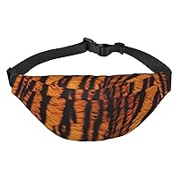 Tiger Striped Pattern Fanny Pack for Men Women Crossbody Bags Fashion Waist Bag Chest Bag Adjustable Belt Bag