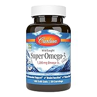Super Omega-3 Gems, 1200 mg Omega-3s, with EPA and DHA, Wild Caught Norwegian Fish Oil Supplement, Sustainably Sourced Fish Oil Capsules, Omega 3 Supplements, 100 Softgels