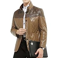 New Mens Leather Jacket Slim fit Biker Motorcycle Genuine lambskin jacket LLML180