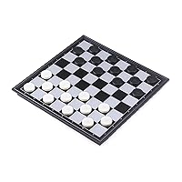 Portable Magnetic Travel Chess Set Folding Checkers Board Game Travel Magnetic Chess & Checkers Board Game Gifts School