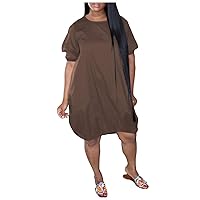 Sexy Summer Dresses for Women 2024 Vacation, Plus Size Sleeve Short Gradient Dresses Summer Women's Casual Mid