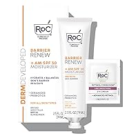 RoC Barrier Renew Day Cream with SPF 30, Moisturizer with Ceramides & Prebiotics to protect Skin Barrier, 2.5 Ounces