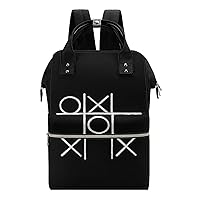 Tic Tac Toe Noughts and Crosses Board Waterproof Diaper Bag Backpack Multifunction Mommy Bags Large Capacity Travel Back Pack