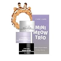I DEW CARE Peel Off Face Mask Set - Mini Meow Trio + Face Wash Headband - Giraffe Headband Bundle