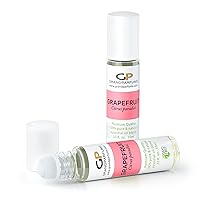Grapefruit Essential Oil Essential Oil 10ml Roller Bottle Roll-On Single Oil, Pre-Diluted and Ready-to-Apply, 100% Pure and Therapeutic-Quality, 10mL .33 Oz, Pack of (2) by Grand Parfums