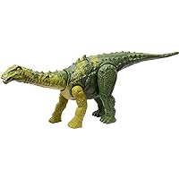 Mattel Jurassic World Wild Roar Dinosaur Toy with Sound & Attack Move, Nigersaurus Posable Action Figure, 11 inches Long