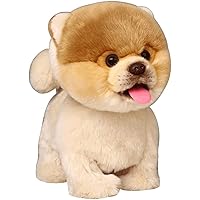 CU-MATE Plush Interactive Pomeranian Dog-Realistic Puppy Electronic Toy Dog with Walking/Barking/Wagging Tail/Talking- Robotic Pet Toy Present for Toddler Girls Boys