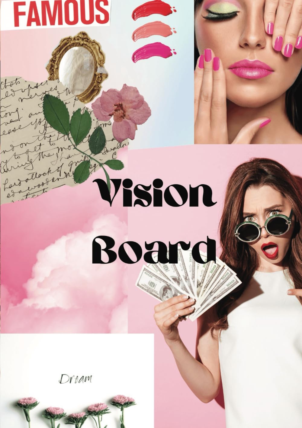 Vision Board | Collage | Photos | 8x12 | For Girls and Women, Teens and Adults