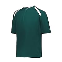 Holloway Clubhouse Short Sleeve Pullover Cage Jacket - Stretch Mesh, Quarter Zip, Low Profile Collar