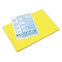 Pacon 103036 Tru-Ray Construction Paper, 76 lbs., 12 x 18, Yellow, 50 Sheets/Pack