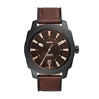 Fossil Machine Men's Watch with Stainless Steel or Leather Band, Chronograph or Analog Watch Display
