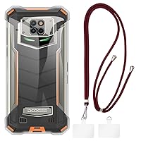 iHunt Iron Man 2022 Case + Universal Mobile Phone Lanyards, Neck/Crossbody Soft Strap Silicone TPU Cover Bumper Shell for iHunt Iron Man 2022 (6.3”)