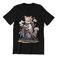Fashion with a Samurai Twist Cat-Inspired T-Shirts for Trendsetters
