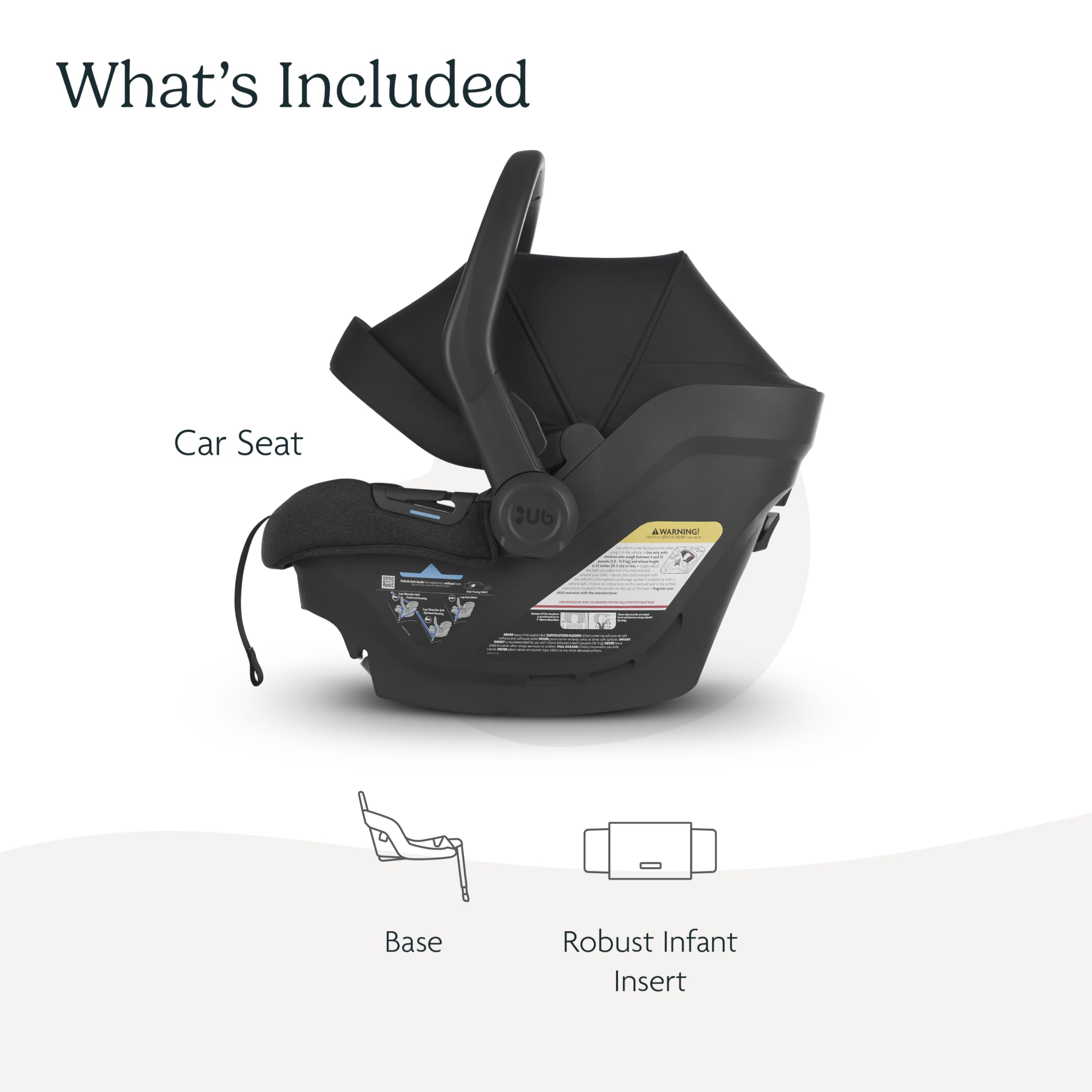 UPPAbaby Mesa Max Infant Car Seat|Base with Load Leg+Robust Infant Insert Included|Innovative Safety & Bassinet - Jake (Black/Carbon/Black Leather)