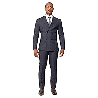 Slim Fit Double Breasted 2 Button Peak Lapel Plaid Men's Suit 2311