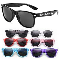 20PCS Custom Wedding Bachelor Birthday Party Sunglasses Gifts for Guests, Personalized Wedding Favor Sunglasses for Women/Bridal/Groomsmen/Graduation/Adults, Customized Destination Wedding Gift