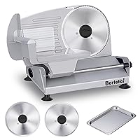 Meat Slicer, 200W Electric Food Slicer with 2 Removable 7.5