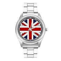 British Flag Classic Watches for Men Fashion Graphic Watch Easy to Read Gifts for Work Workout