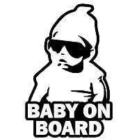 TOTOMO Baby on Board Sticker for Cars Funny Cute Safety Caution Decal Sign for Car Window and Bumper No Need for Magnet or Suction Cup - Carlos from The Hangover