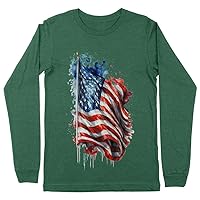 USA Flag Long Sleeve T-Shirt - Stars and Stripes Stuff - USA Flag Print Stuff