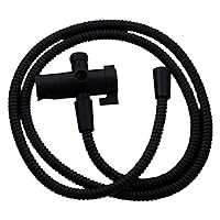 Design House 841536-MB 3-Way 70-Inch Hose for Handheld Fixed Showerhead Bathroom Universal Replacement Part, Matte Black Shower Diverter