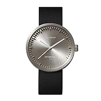 D42 - Watch - Stainless Steel - Steel Case - Black Leather Strap - Ø 42mm