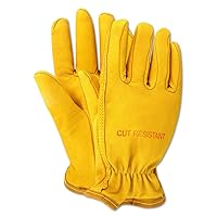 MAGID 1247DENKVU-M Road Master 1247DENKVU Lined Deluxe Grain Leather Drivers Gloves, Medium, Yellow (Pack of 12)