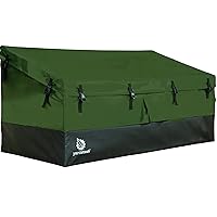 YardStash 143 Gallon Waterproof Deck Box, Portable Outdoor Storage Box for All Weather Tarpaulin Deck Box, Perfect for the Boat, Yard, Patio, or Camping – 143 Gallon, XL Green