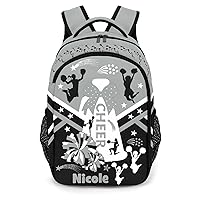 Deven CHEER Gray Girl Up Personalized Casual Backpack,Primary School Bags Middle School Book Bags Laptop Daypack for Boy Girl Child Teen