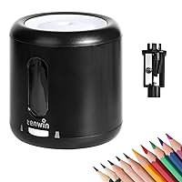 tenwin Electric Pencil Sharpener,Battery Powered and Portable Pencil Sharpeners Kid, Blade to Fast Sharpen,Suitable for NO.2/Colored Pencils(6-8mm), School/Classroom/Office/Home