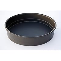 LloydPans Chicago Style Deep Dish Stacking Pizza Pans, Pre-Seasoned Tuff Kote (1, 12 X 2.25 inch) & 10x2.25 inch, Deep Dish Pizza Pan. Pre-Seasoned PSTK, Self-Stacking Pan.