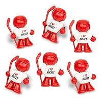 Little Joe 96427-6PK I Love Hockey New Car Scent Red Car Air Freshener A/C Vent Clip Uses Alcohol-Free Fragrance Oil is Non-Hazardous and Non-Toxic Plastic, Pack of 6