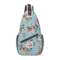 Rose Flowers. Cross Chest Bag Diagonally Travel Backpack, Light Travel, Hiking Single Shoulder Bag