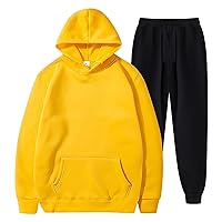Big And Tall Hoodies For Men Hooded Sports Tracksuit Unisex Two Piece Running Outfits Long Sleeve Pullover Hoodies