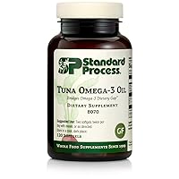 Standard Process Tuna Omega-3 Oil EPA and DHA - Whole Food Emotional Support, Brain Health and Brain Support, Eye Health, Skin Health and Hair Health with Tuna Oil - Gluten Free - 120 Softgels