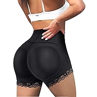 LODAY Womens Butt Lifter Padded Lace Panties Seamless Hip Enahncer Body Shaper Boyshort Underwear