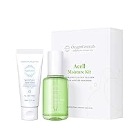 The Best Moisturizer Set for Dehydrated Skin | OxygenCeuticals Acell Moisture Kit | Acell-300 Fluid 30ml + Moisture Aqua Serum 30ml | Hyaluronic acid serum and Oil-free ampoule