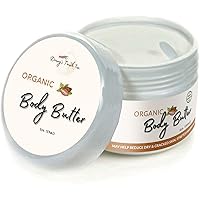 Organic Body Butter, Nourishing Non-Greasy, Moisturizing, Antioxidant Rich, 2oz Travel Size Jar (2 oz)